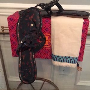 Tory Burch Miller Sandals - Tortoise - Sz 10.5